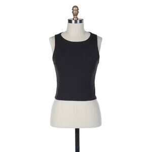 Originality High Neck Double Layer Rib Tank Ribbed Jersey Cropped Top XL New